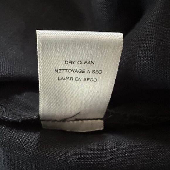 Michael Kors Small Navy 100% Linen Tunic Shirt Embellished Top 3/4 Sleeve Office - Picture 10 of 10